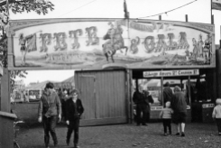 B+W Pat Collins Bloxwich Fete And Gala Wakes Ground Entrance 1965 two teenagers leave